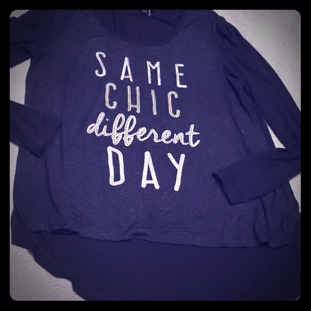 L Jeans by buffalo shirt "same chic" embellished long sleeve soft